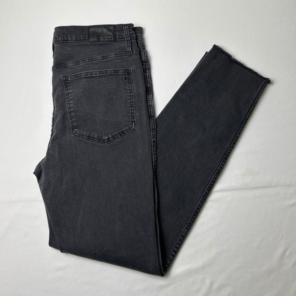 Madewell Womens High Rise Stovepipe Straight Leg Jeans Size 10/30T Charcoal Grey